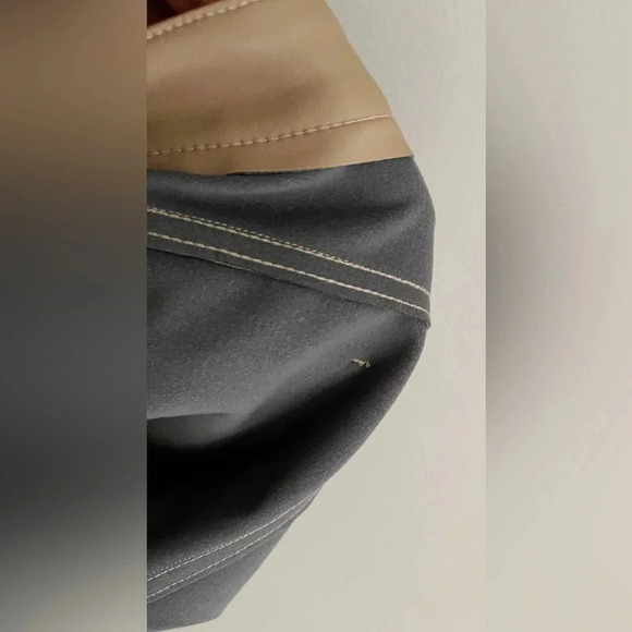 7 for all mankind vegan leather pant small nude color party brunch date night - Picture 5 of 6